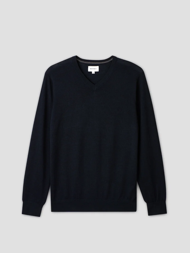 Pull col V en laine Mérinos