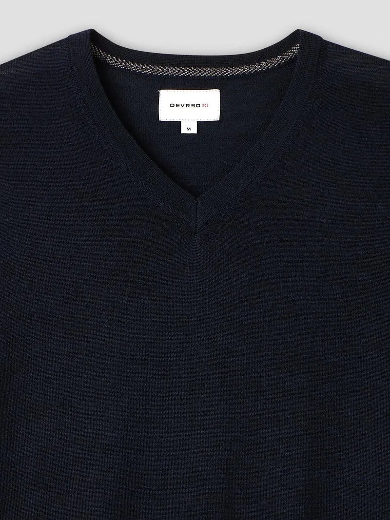 Pull col V en laine Mérinos
