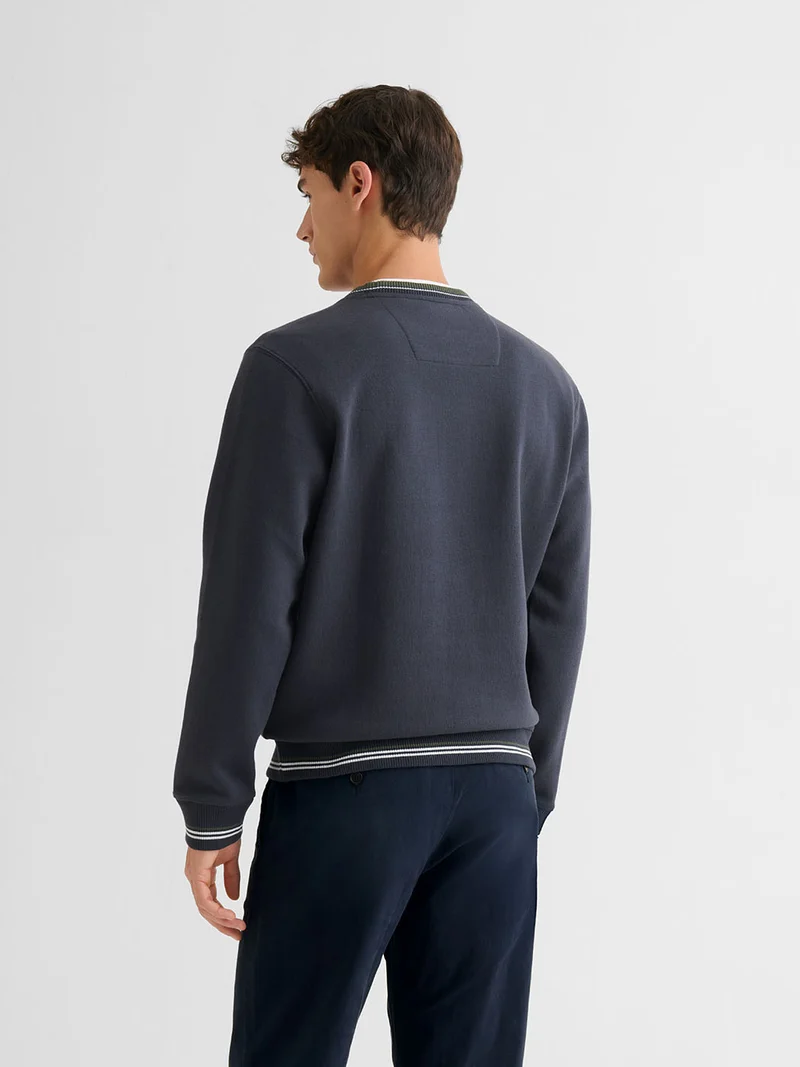 Sweat col rond bicolore