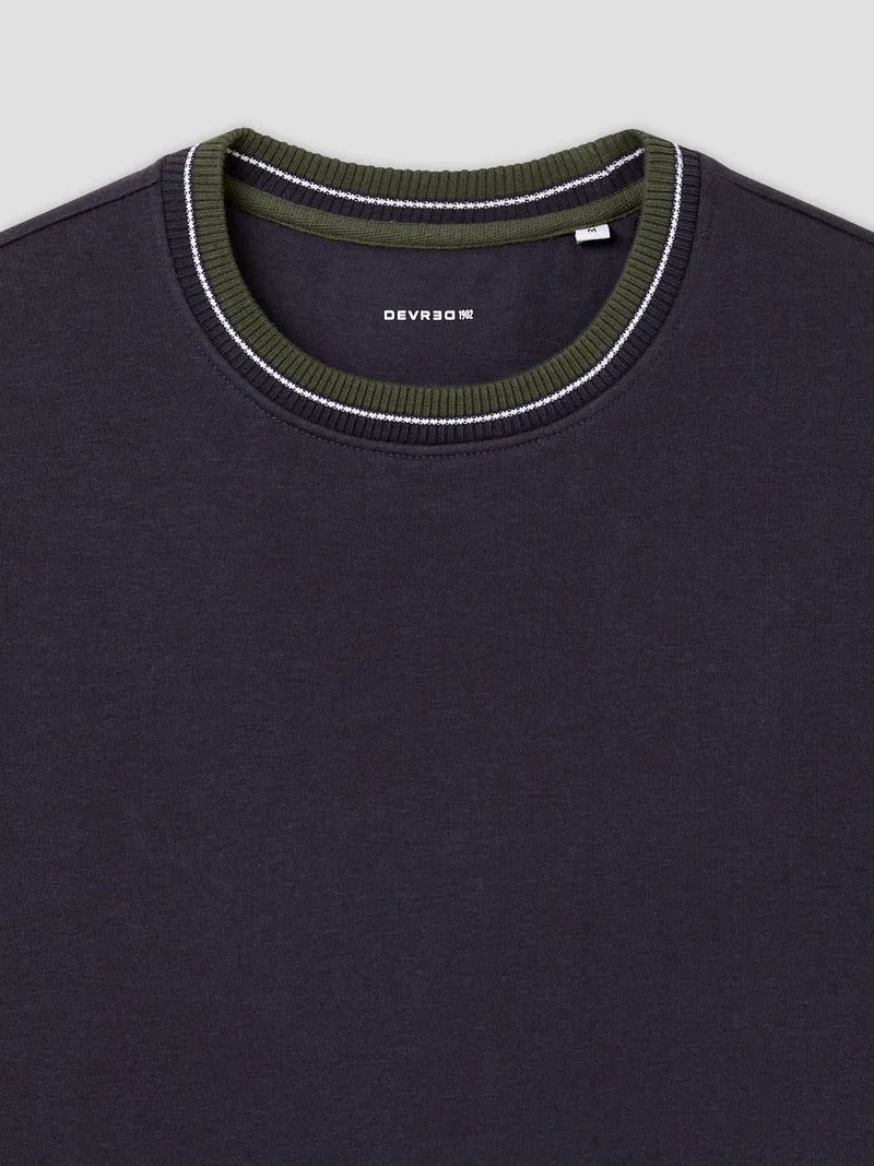Sweat col rond bicolore