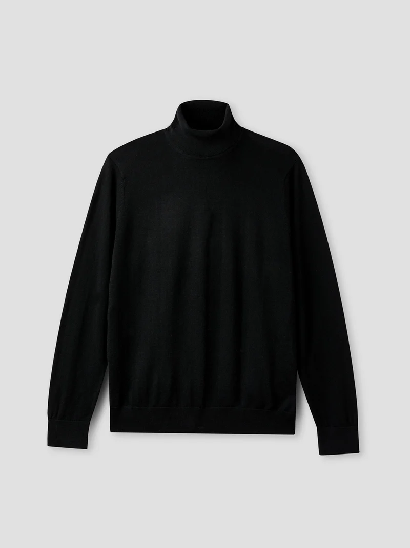Pull col roulé en laine Mérinos
