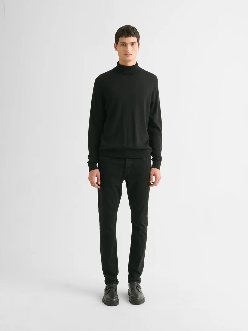 Pull col roulé en laine Mérinos