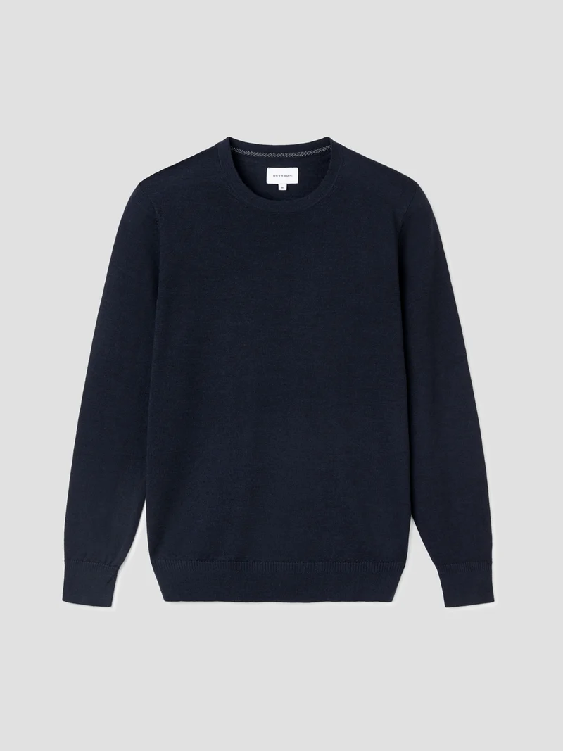 Pull col rond en laine Mérinos