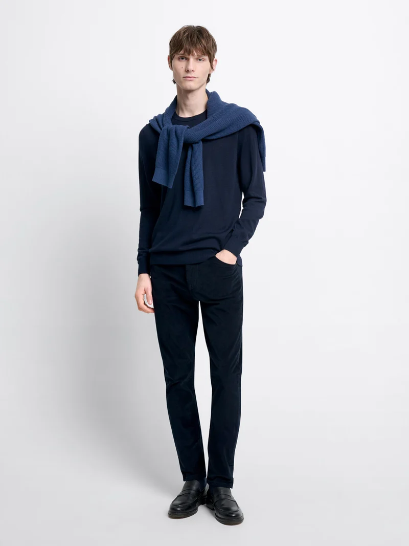 Pull col rond en laine Mérinos