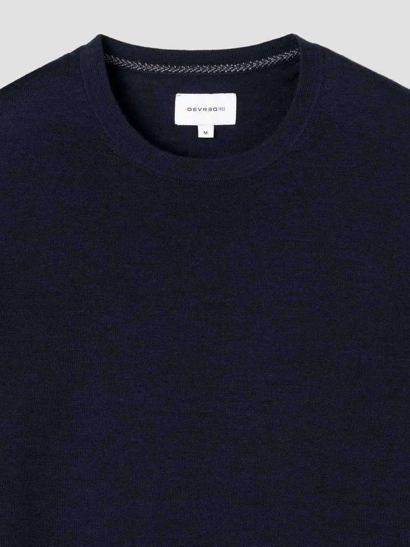 Pull col rond en laine Mérinos