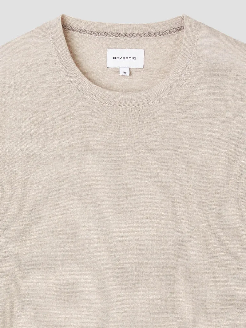 Pull col rond en laine Mérinos