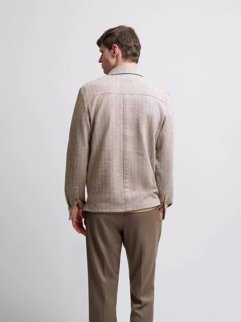 Polo manches longues col boutonné