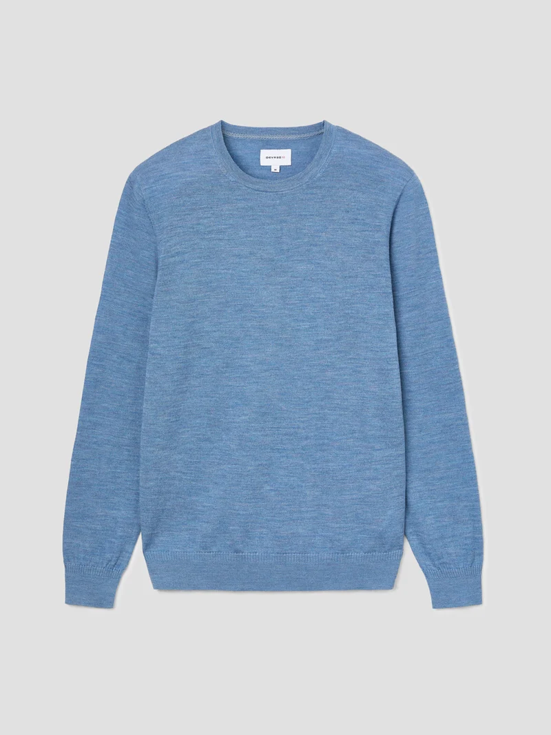 Pull col rond en laine Mérinos