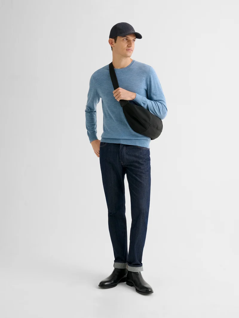 Pull col rond en laine Mérinos