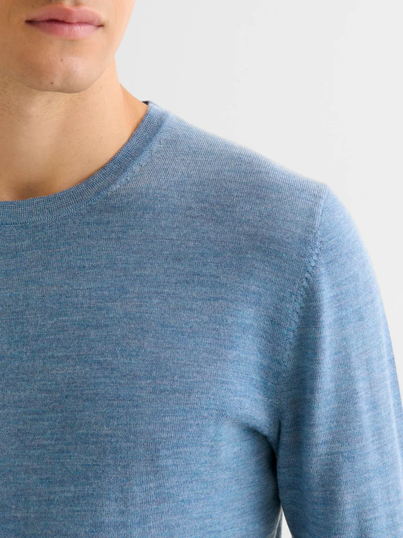 Pull col rond en laine Mérinos