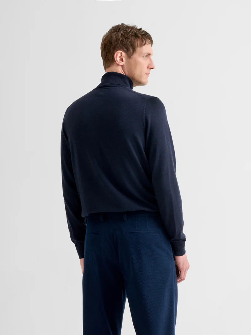 Pull col roulé en laine Mérinos