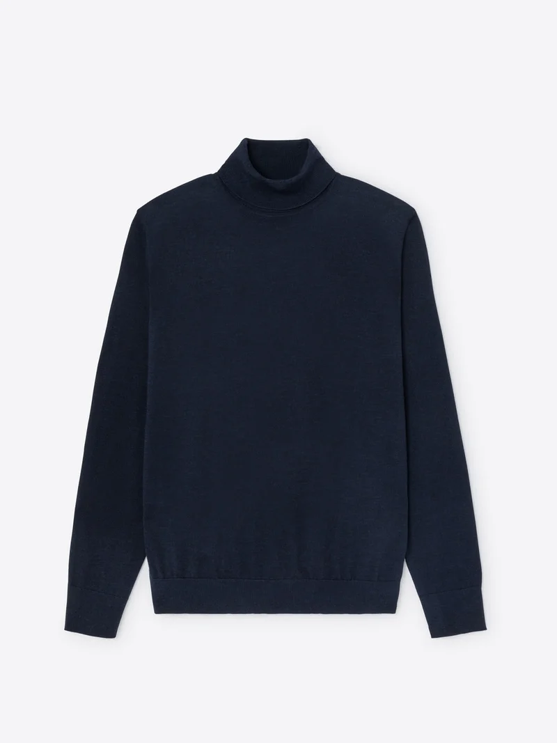 Pull col roulé en laine Mérinos