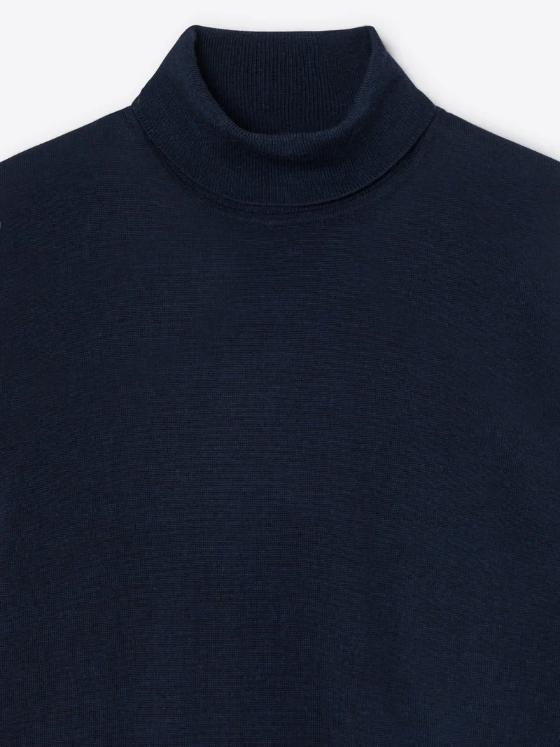 Pull col roulé en laine Mérinos