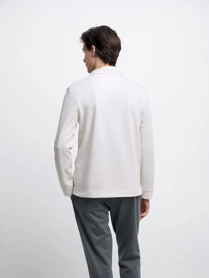 Polo manches longues boutonné