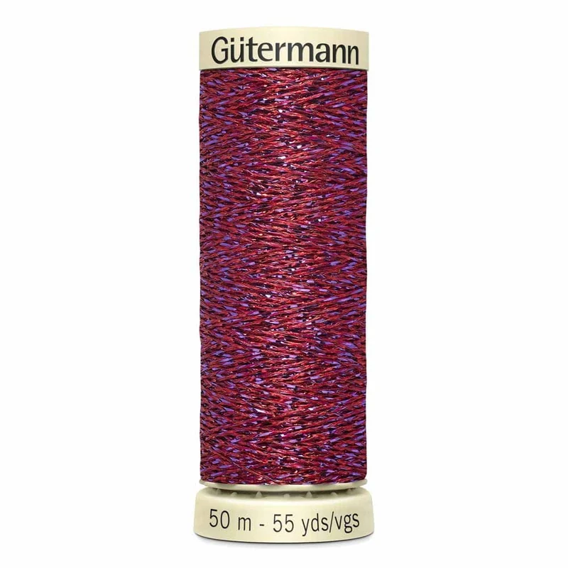 Gutermann | Fil effet métallisé | 50 mètres | #247 | Mauve