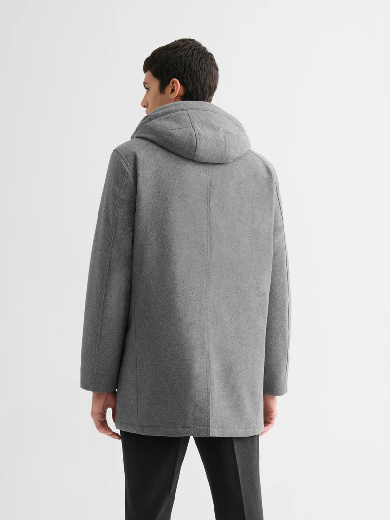Parka coupe droite à capuche