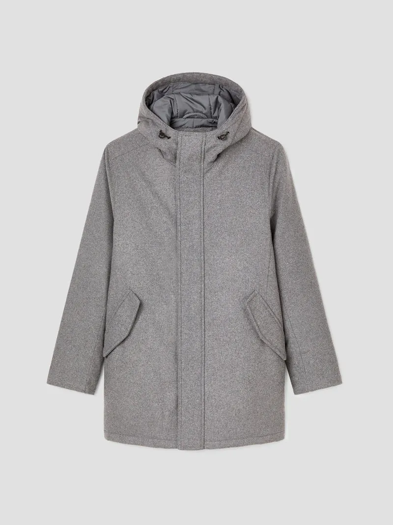 Parka coupe droite à capuche