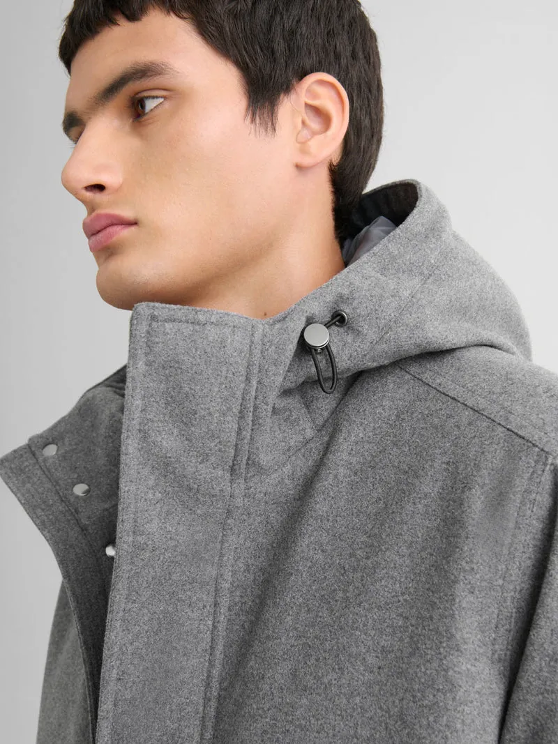 Parka coupe droite à capuche
