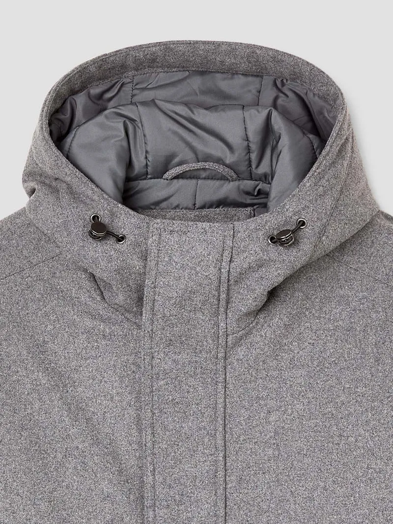 Parka coupe droite à capuche