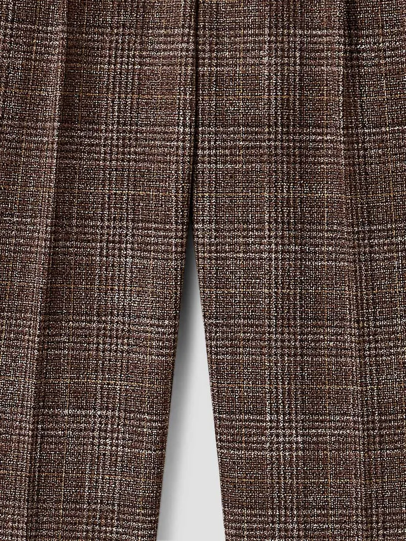 Pantalon de costume slim à carreaux