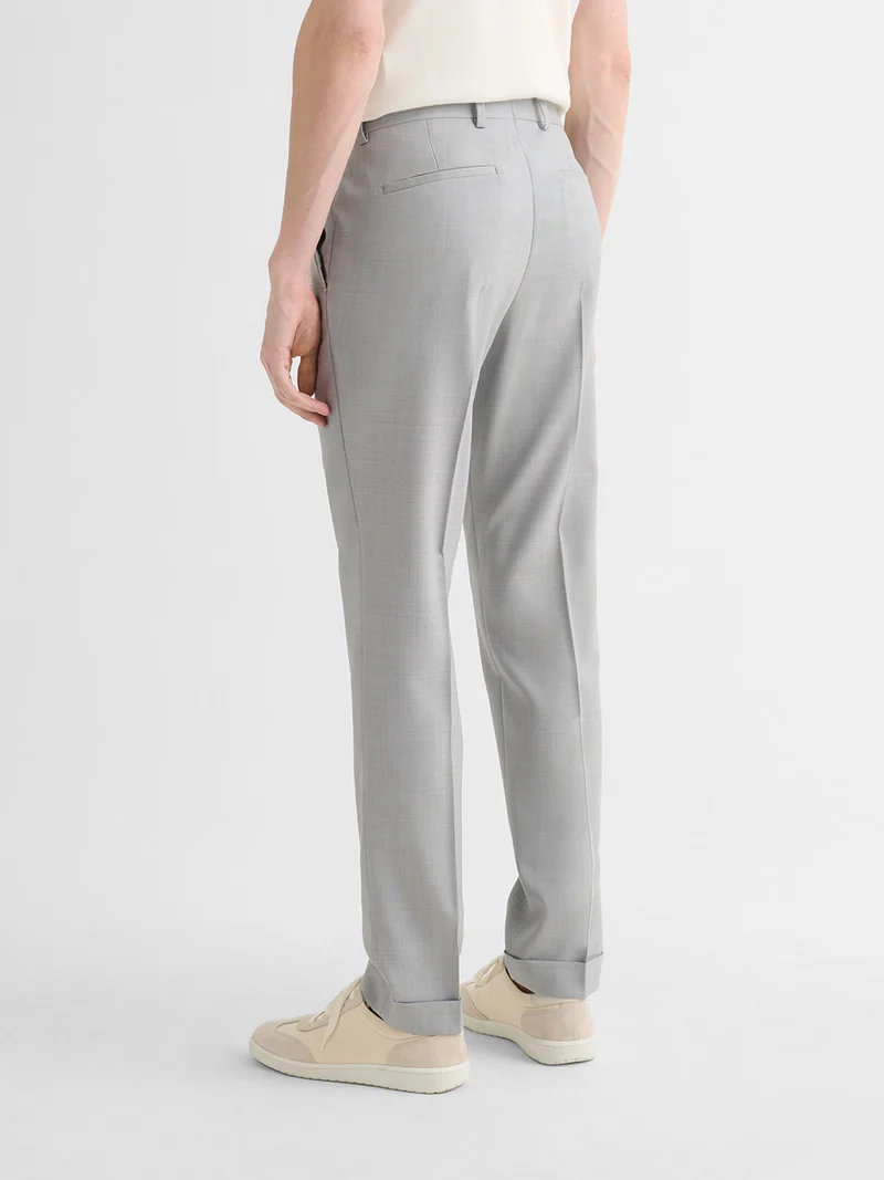 Costume 2 pièces slim gris clair en laine