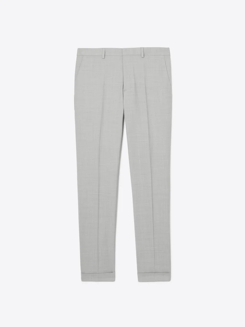 Pantalon de costume slim en laine vierge