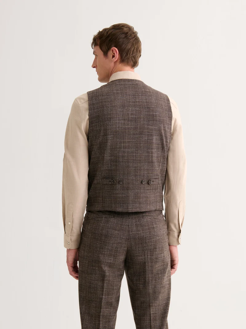Gilet de costume à carreaux