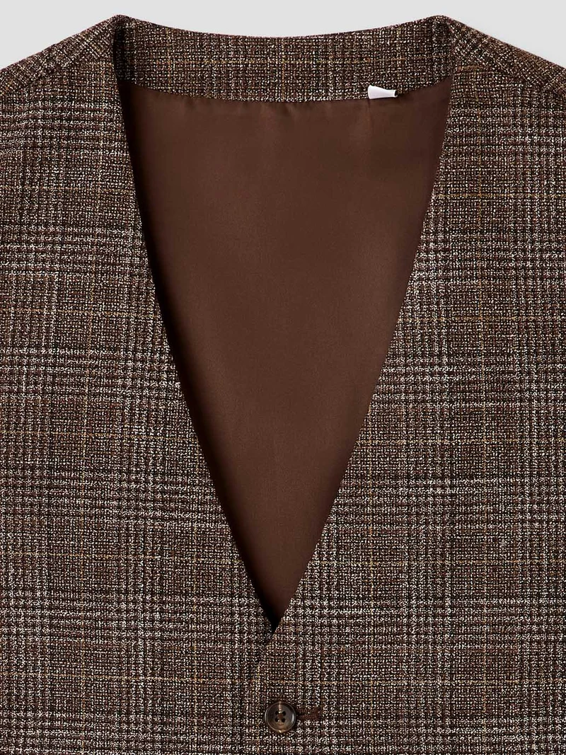 Gilet de costume à carreaux