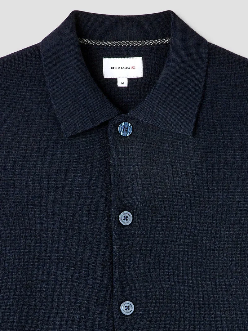 Cardigan boutonné en laine Mérinos