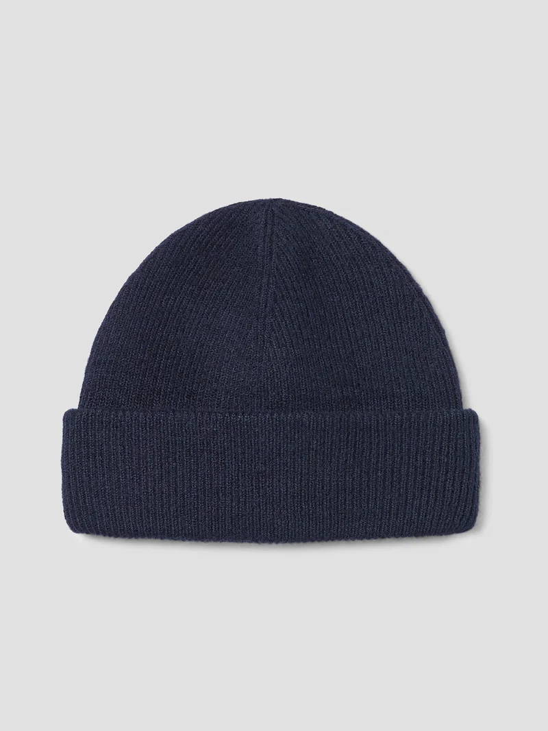 Bonnet en maille côtelée