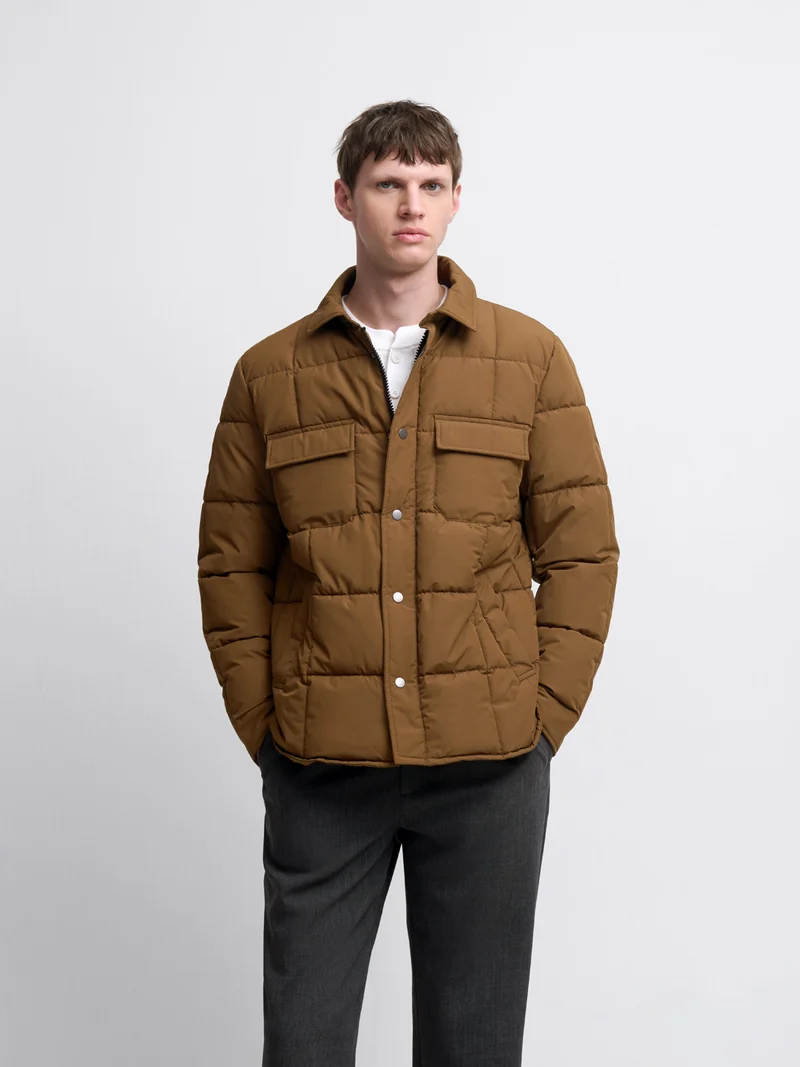 Blouson matelassée col chemise