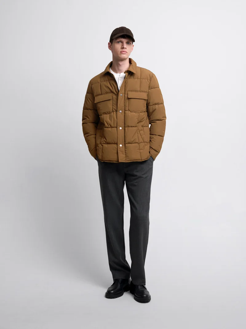 Blouson matelassée col chemise