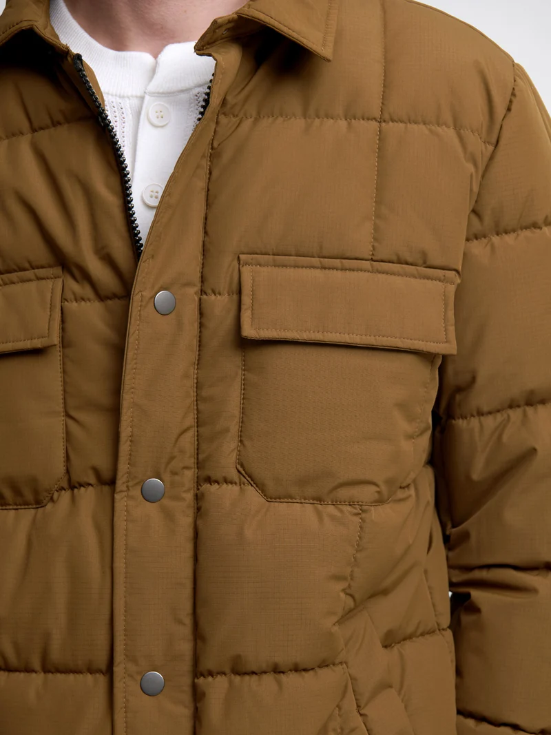 Blouson matelassée col chemise