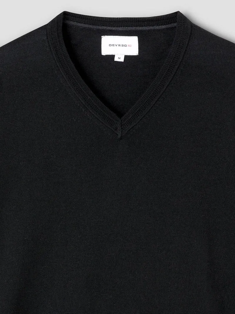 Pull col V en laine Mérinos