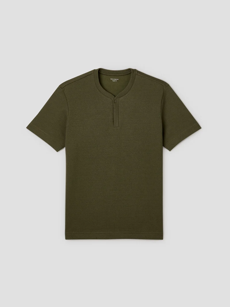 T-shirt col tunisien regular