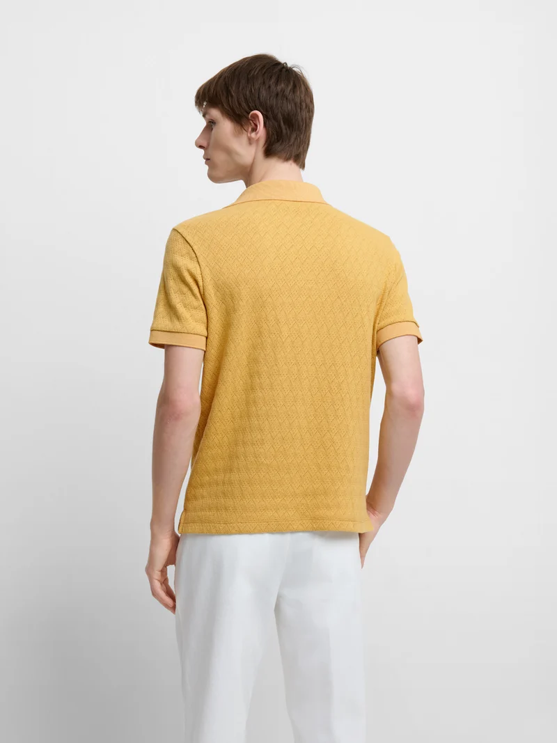 Polo col derby en coton