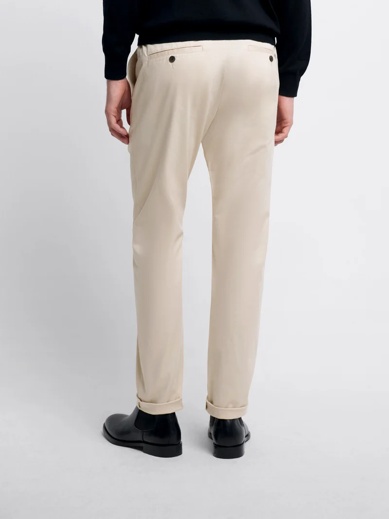 Chino en coton mélangé