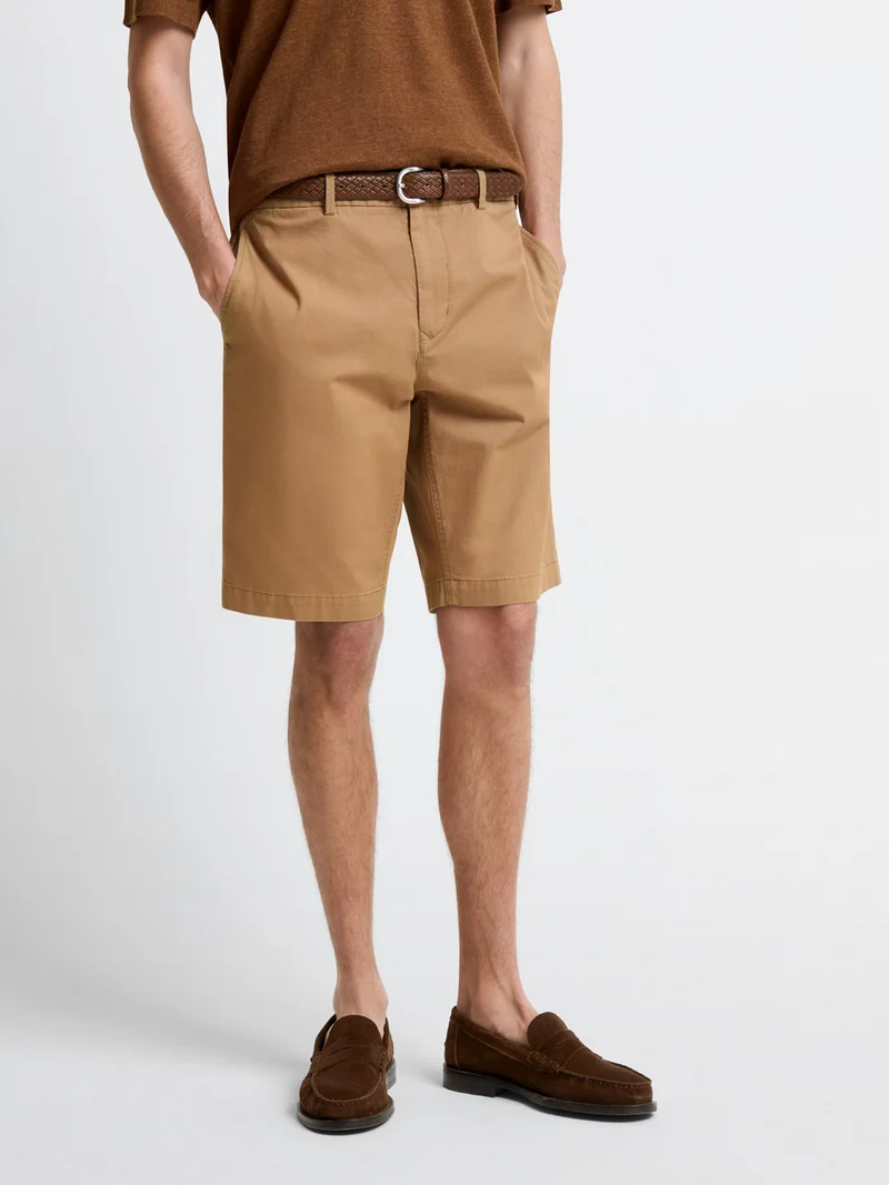Bermuda slim taille semi-élastiquée