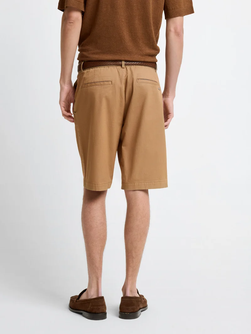 Bermuda slim taille semi-élastiquée