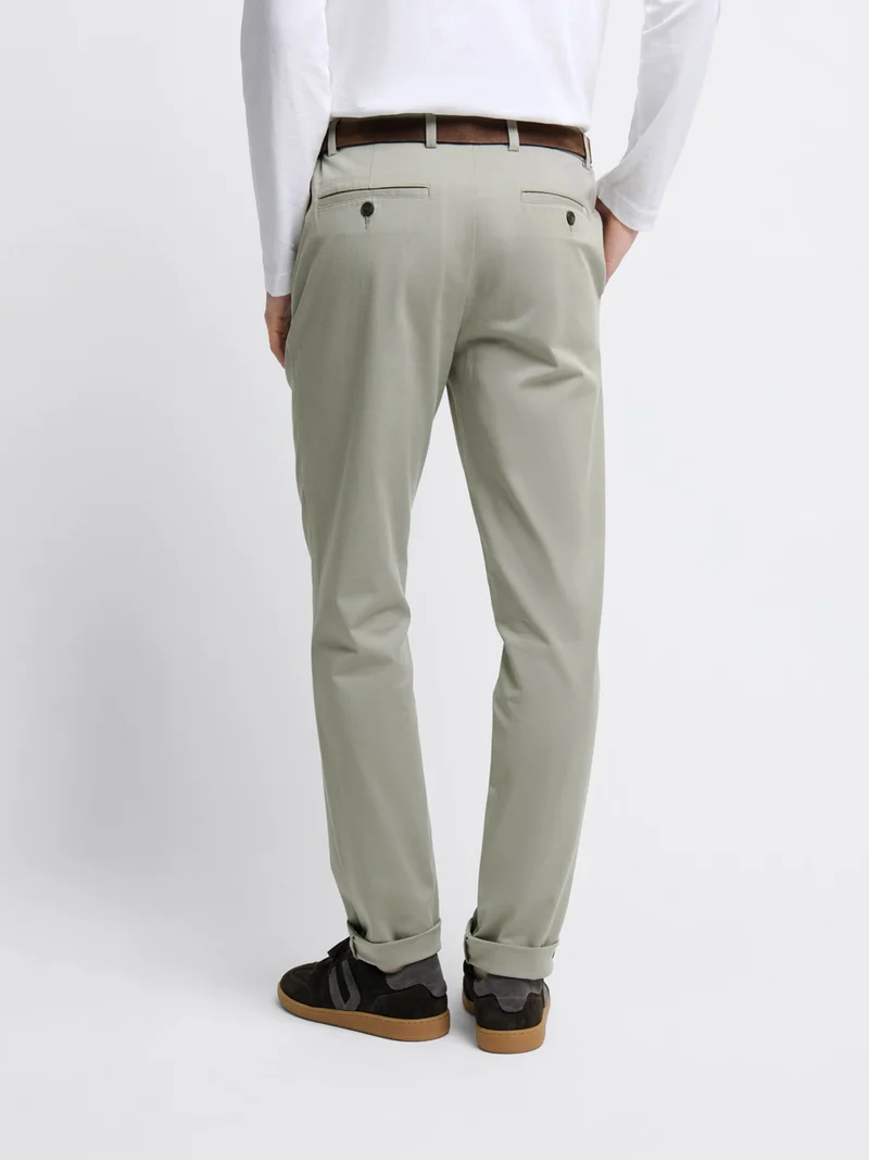 Chino en coton mélangé