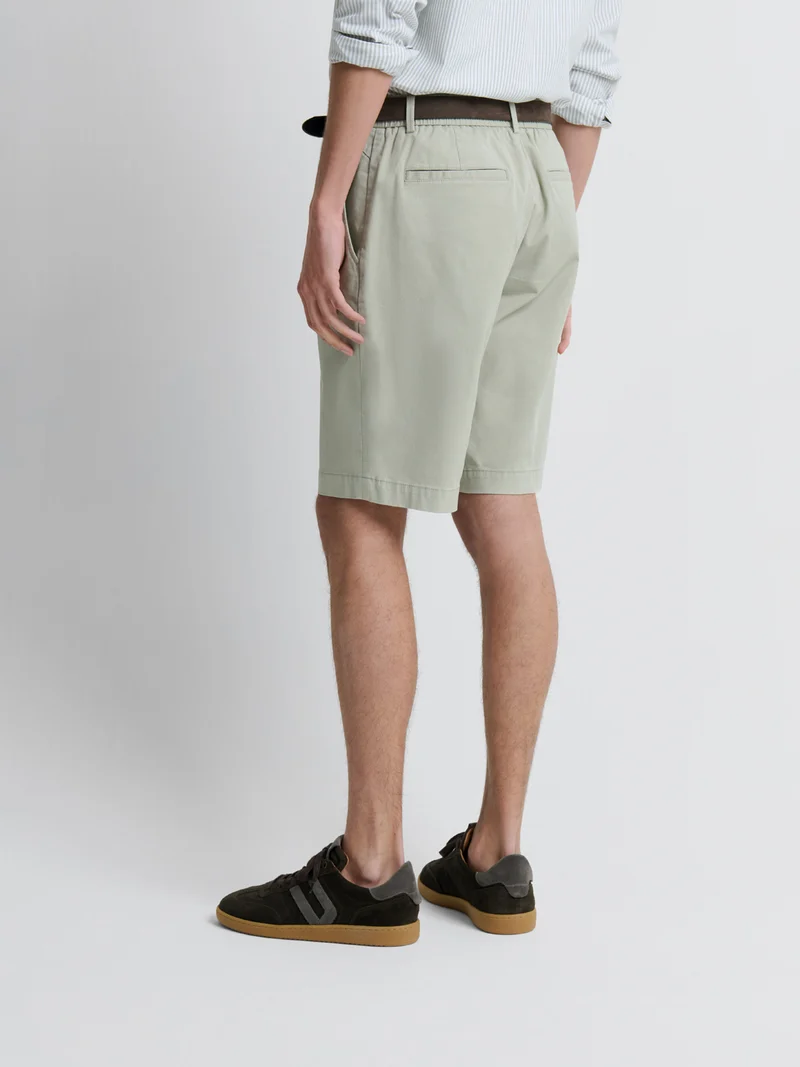 Bermuda slim taille semi-élastiquée