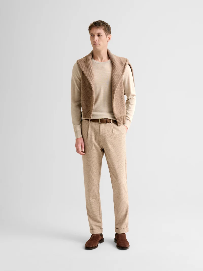 Chino coupe droite motif fantaisie