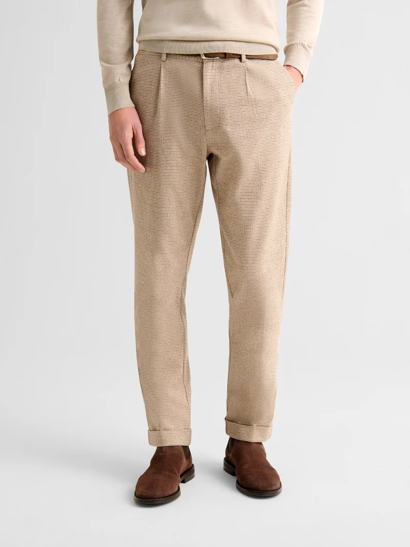 Chino coupe droite motif fantaisie