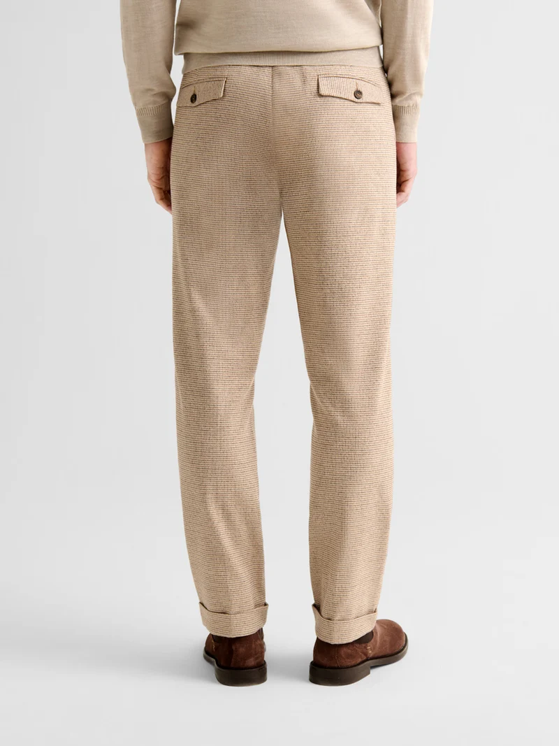 Chino coupe droite motif fantaisie