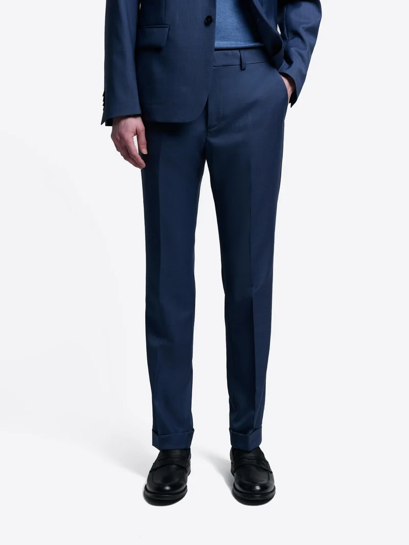 Pantalon de costume slim en laine