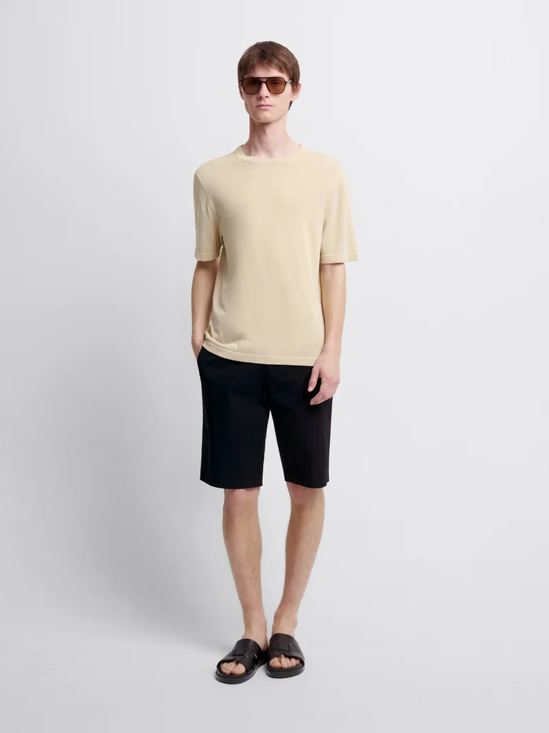 Bermuda slim taille semi-élastiquée