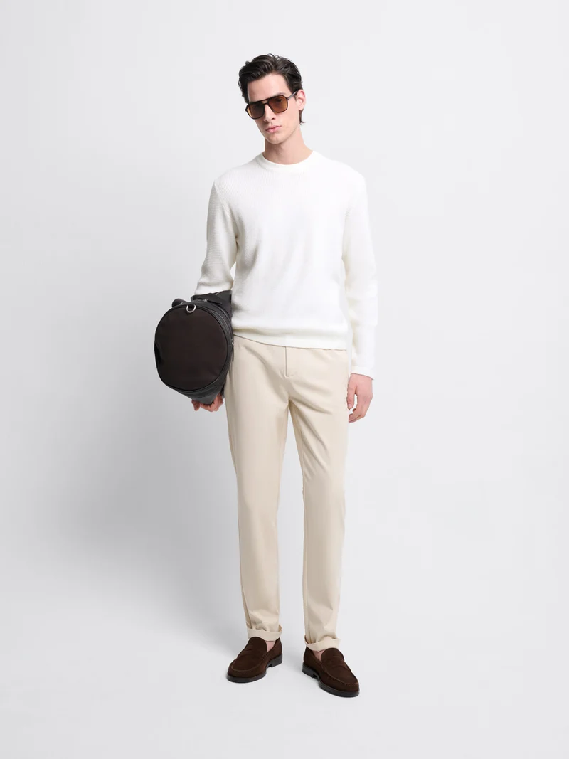 Chino en coton mélangé stretch