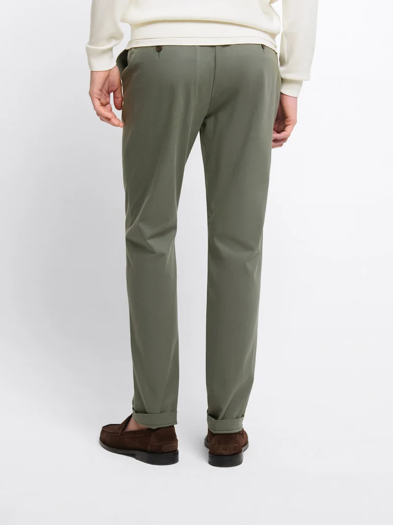 Chino en coton mélangé stretch