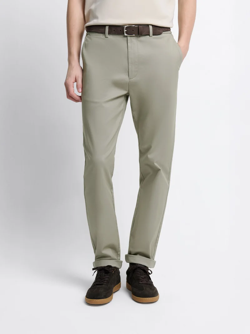 Chino en coton mélangé