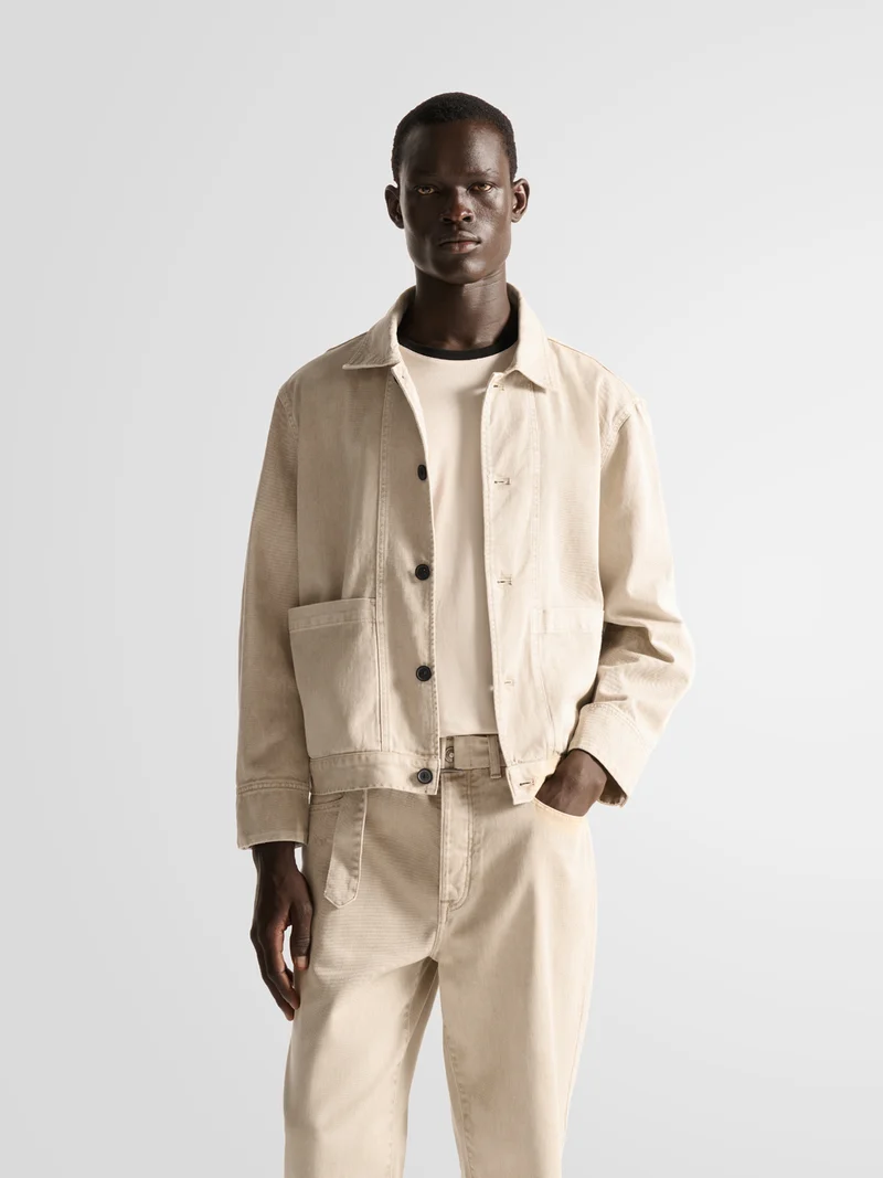 Veste col chemise en twill - L'atelier